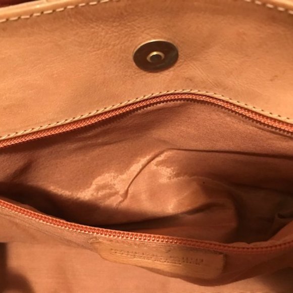 Italian Leather Maurizio Taiuti Hand painted floral handbag - Picture 7 of 8